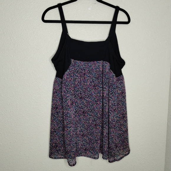 Torrid Black Colorful Splatter Tank Top Women's Plus Size 3X - Picture 4 of 6